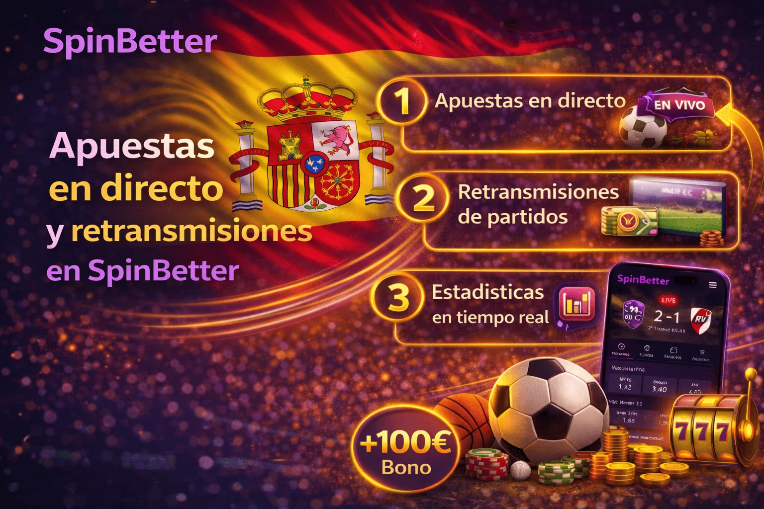 Apuestas en directo y retransmisiones en SpinBetter