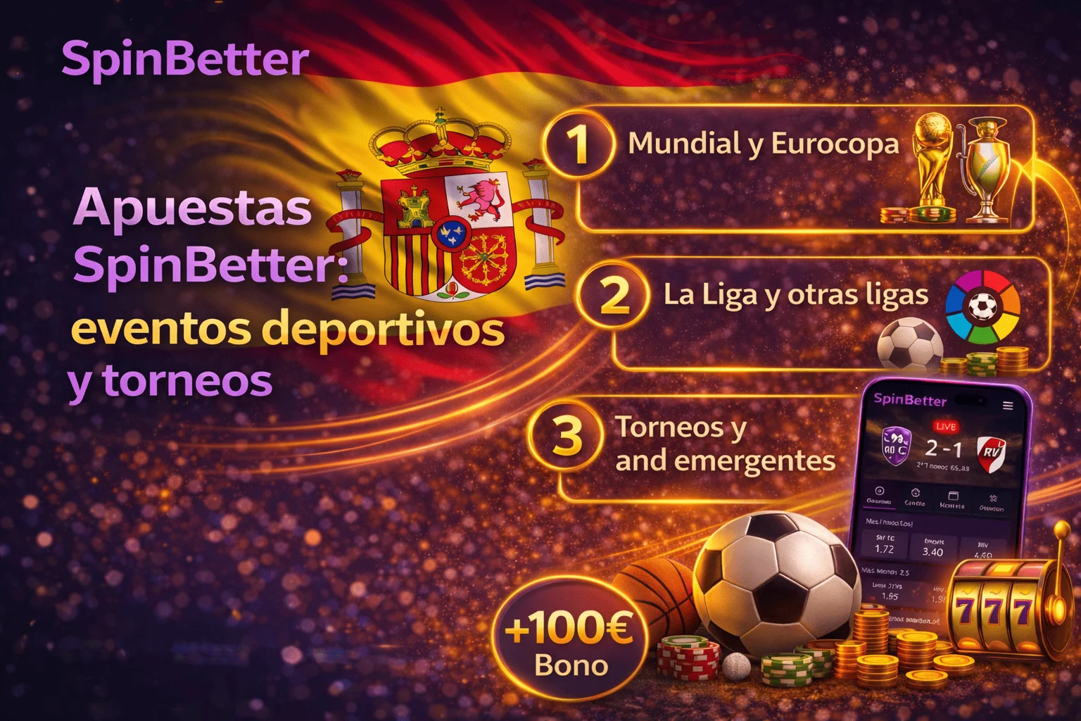 Apuestas SpinBetter eventos deportivos y torneos