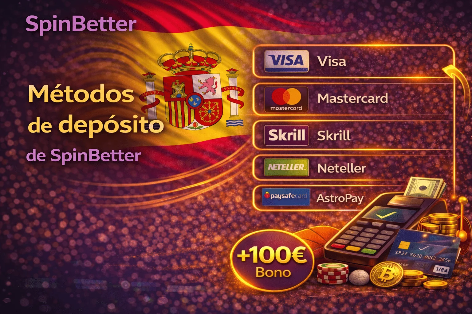 Métodos de depósito de SpinBetter