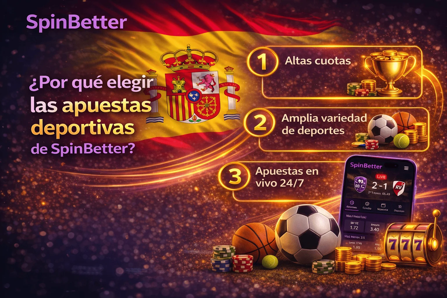 Por qué elegir las apuestas deportivas de SpinBetter